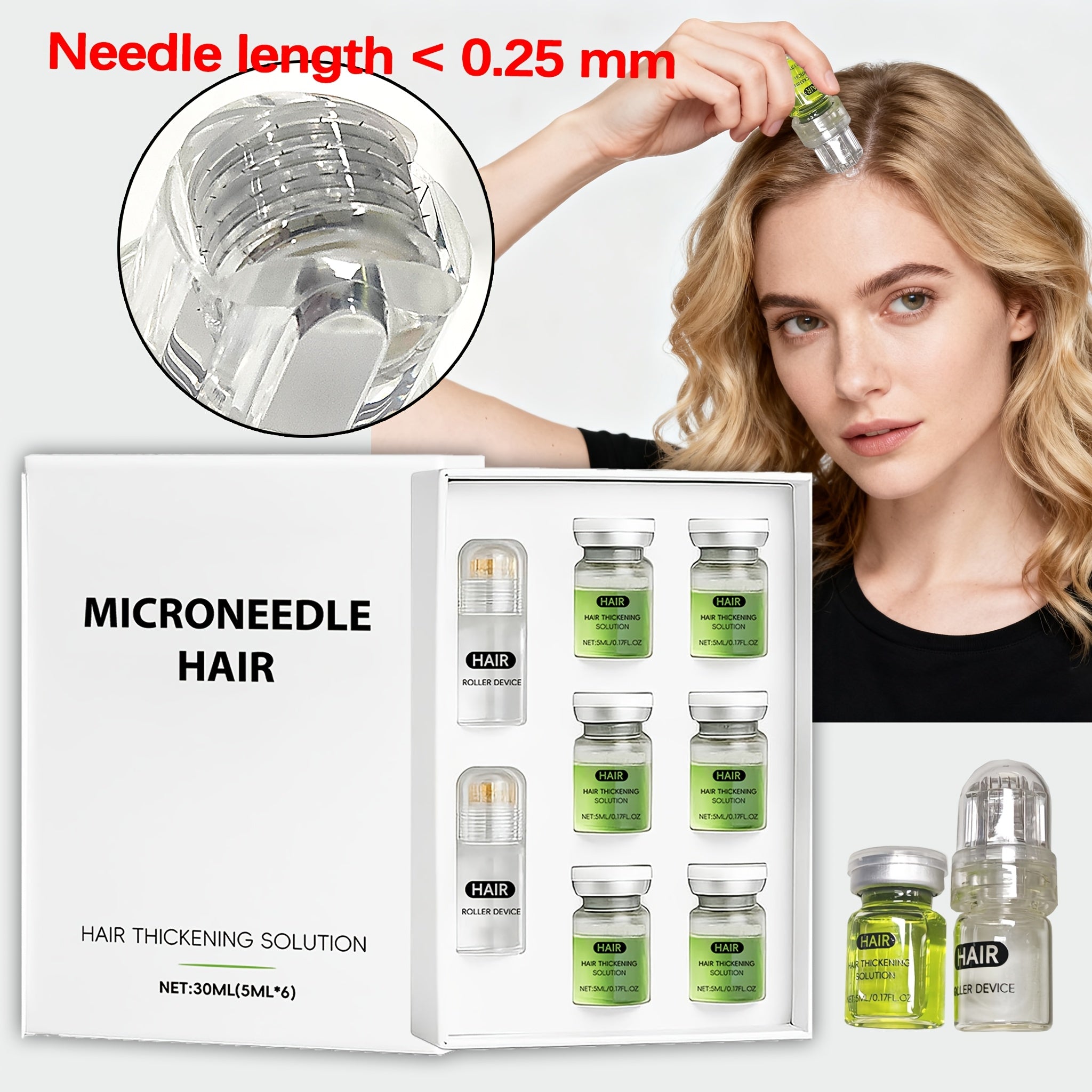Hair Absorption Booster – Microneedle Roller Set for Smoother Hair