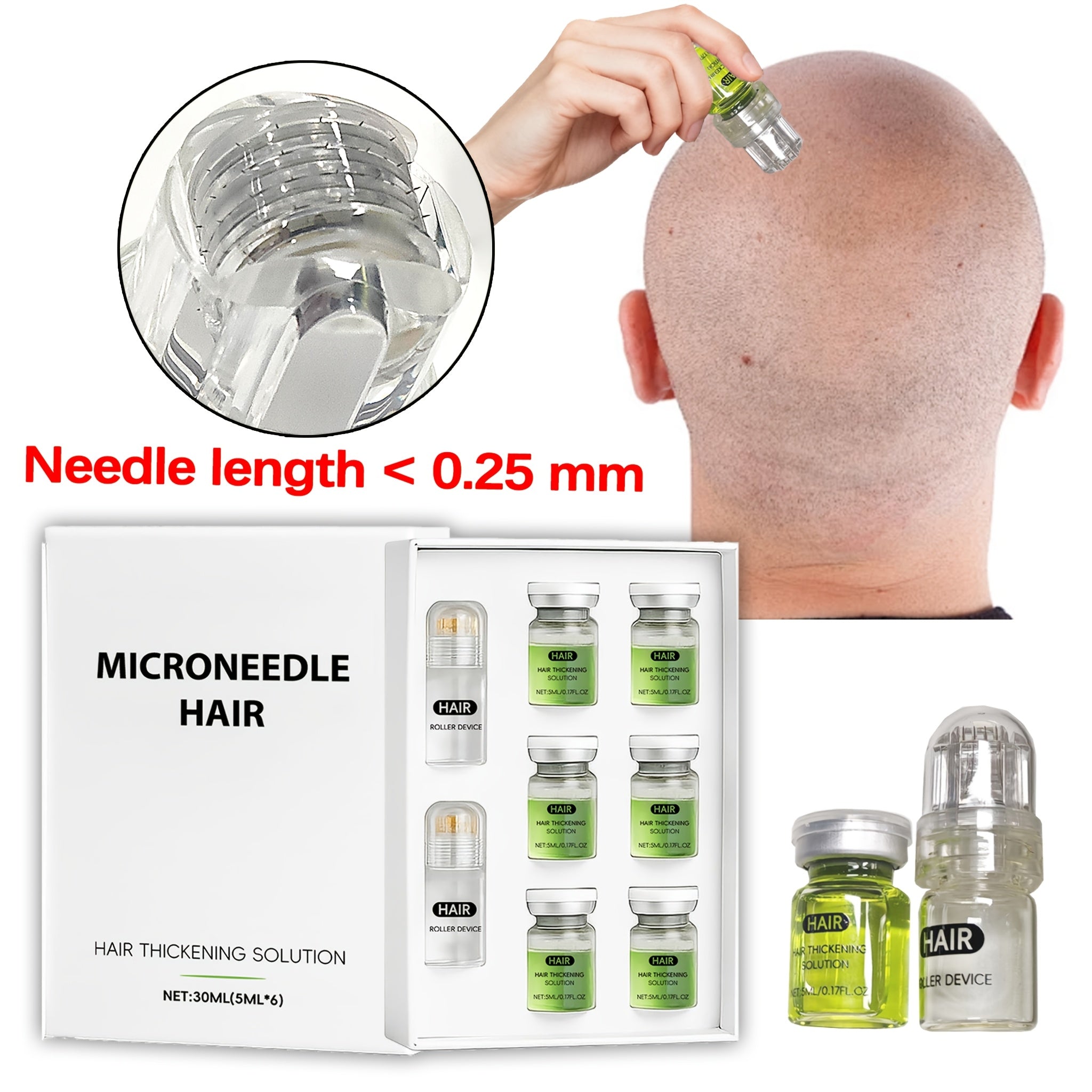 Hair Absorption Booster – Microneedle Roller Set for Smoother Hair